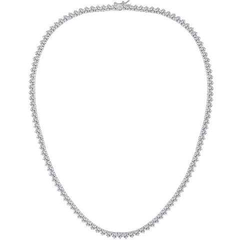 Collana Tennis Hip Hop in Rame con Zirconia per Uomo Donna Placcata in Oro Argento Gioielli alla Moda Catena per Feste