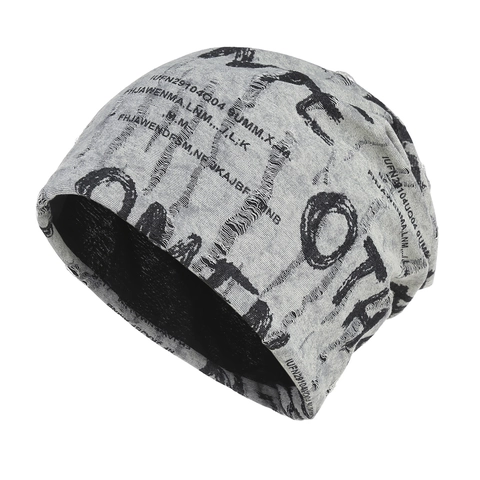 Bonnet En Tricot Unisexe Hommes Femmes Distressed Beanie Slouchy Déchiré Graffiti Lettres Imprimé Hiver Chaud Streetwear Extérieur