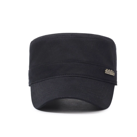 Berretto Cadet Da Uomo In Cotone Cappello Militare Vintage A Cima Piatta Regolabile Traspirante Protezione Solare All'aperto Stile Esercito