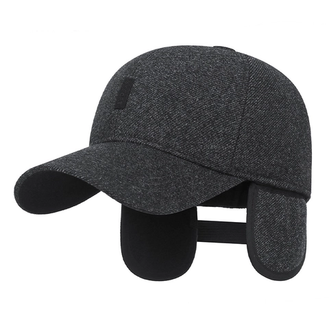 Cappello Da Baseball Invernale Da Uomo Foderato In Pile Caldo Protezione Per Le Orecchie Sport All'aperto