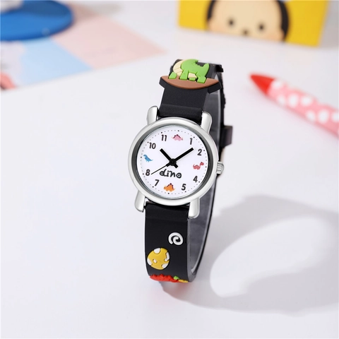 Kinder Niedliche Cartoon Dinosaurier Muster Quarzuhr Mit Kunststoffarmband Und Legierungsgehäuse Jungen Mädchen Student Geschenk