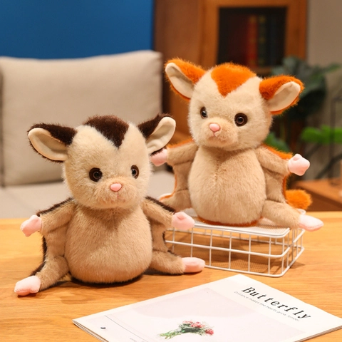 Peluche Di Petaurista Dello Zucchero Realistico Simulazione Scoiattolo Volante Bambola Animale Imbottita Per Bambini Arredo