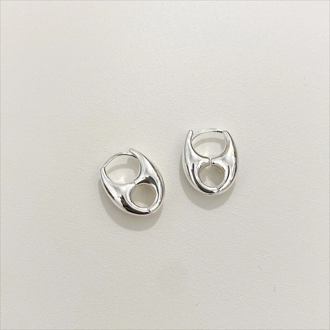 Orecchini A Cerchio In Argento Sterling 925 Minimalisti Da Donna Design Geometrico Cavo Chicco Di Caffè Gioielli Versatili