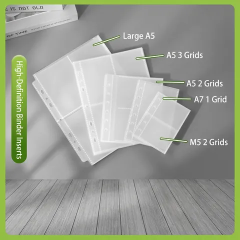 Card Binder Refill Pages Transparent PP Pocket Sleeves For Photocard Collection Waterproof Holographic Matte Punched