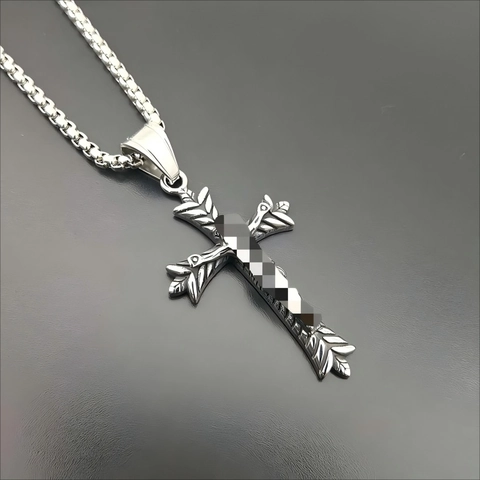 Collar Con Colgante De Cruz Vintage Acero Inoxidable 316 Gótico Retro Joyería Religiosa Jesús Para Hombre Mujer
