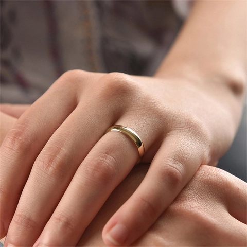 Minimalistischer Edelstahl Schlichter Band Ring Für Damen Herren Mode Paare Hochglanzpoliert Galvanisiert Schmuck Gold Silber Fingerring