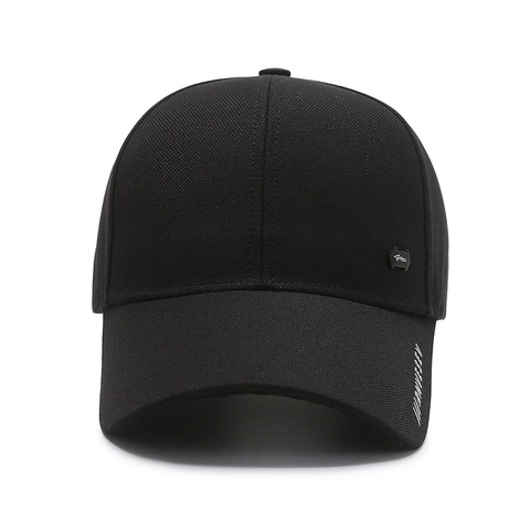 Herren Baseballkappe Verstellbare Sonnenschutzhut Polyester Baumwolle Lässige Sportmütze Mit Metallabzeichen Und Buchstabendruck