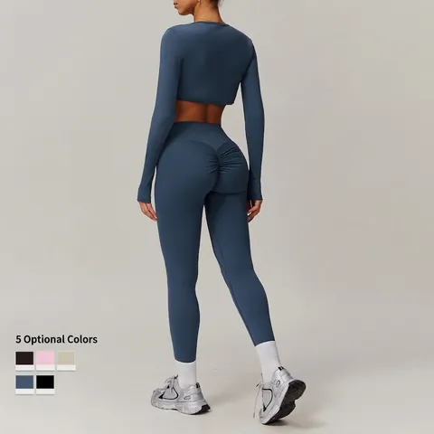 Women Yoga Activewear Polyamide Spandex Brushed Fitness Slim Fit Zipper Jacket Bra And High Waist Leggings Or Shorts