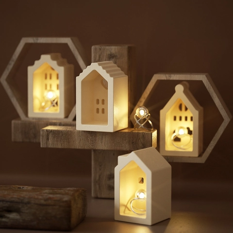 Mini House Silicone Mold Love Heart Shape For DIY Candle Holder Plaster Night Light Handcrafted Home Decor