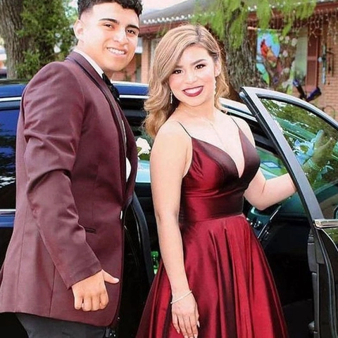 Robe De Soirée Sexy En Satin À Col En V Pour Femmes Bretelles Spaghetti Sans Manches Taille Haute Robe Longue Pour Bal