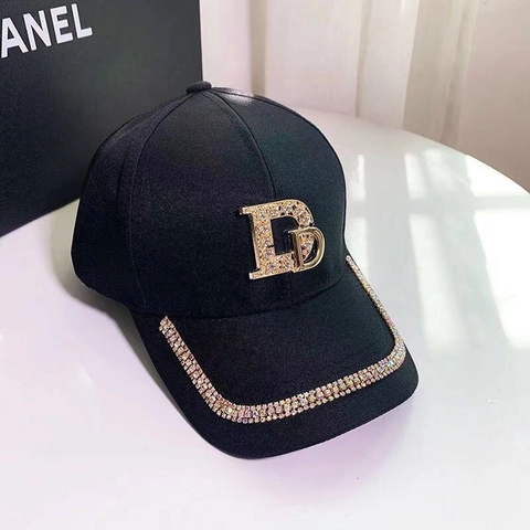 Mode Strass Buchstabe Baseballkappe Für Damen Verstellbare Baumwolle Polyester Sonnenschutz Lässig Outdoor Sport Hut
