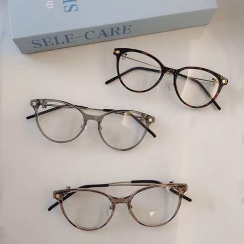 Montatura Per Occhiali Da Vista Ovali Retrò Con Filtro Luce Blu Aste In Metallo Moda Per Donne
