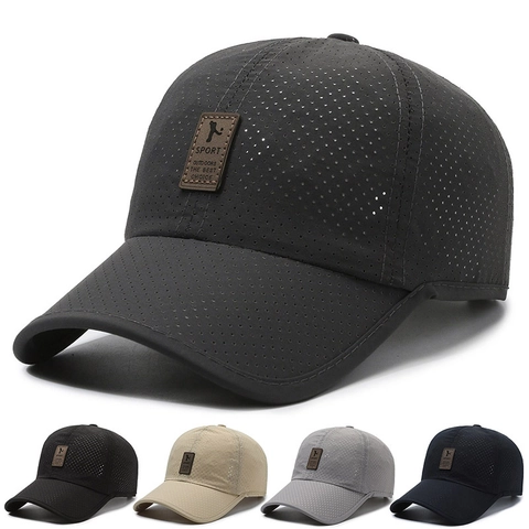 Cappellino Da Baseball In Mesh Asciugatura Rapida Cappello Da Sole Traspirante Sport All Aperto Regolabile Leggero Estate
