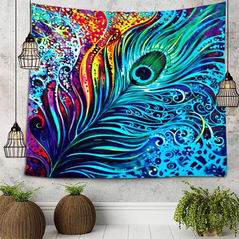 Tapestry Wall Hanging Decorative Polyester Fabric For Bedroom Living Room Bohemian Psychedelic Abstract Art Aesthetic