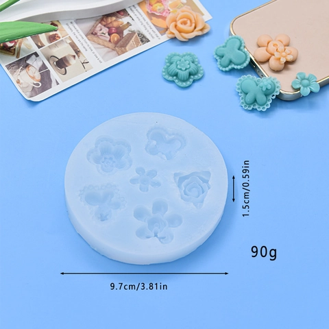 Flower Butterfly Silicone Mold Round Baking DIY Cake Decorating Chocolate Resin Clay Floral Crafting Gadget