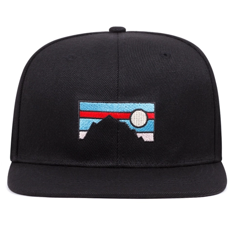 Cappello Da Baseball Ricamo Montagna Cotone Outdoor Sports Snapback Regolabile Visiera Piatta Moda Berretto Uomo Donna