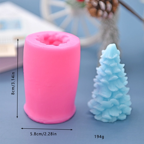 Weihnachtsbaum Silikonform 3D Tannenzapfen Textur Für DIY Kerzen Kuchendekoration Handgefertigte Seife Wiederverwendbar