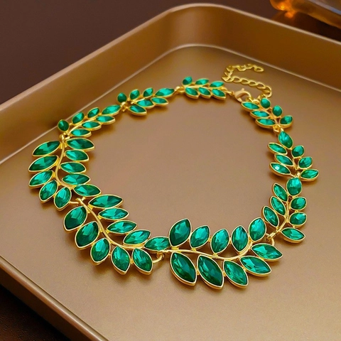 Vintage Alloy Gemstone Necklace Baroque Palace Style Elegant Artificial Pearl Crystal Jewelry For Women Accessories Necklace And Earrings