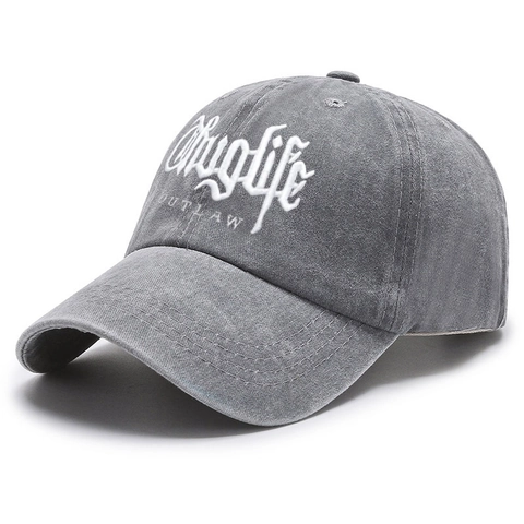 Cappellino Da Baseball Ponytail In Cotone Lavato Retrò Ricamo Thuglife Outlaw Regolabile Cappello Da Sole All Aperto Donna