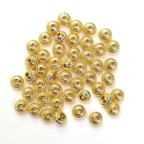 Ronde Koperen Spiraalkralen Goud Zilver Verguld Schroeftextuur Tussenkralen Voor DIY Sieraden Maken Hobbybenodigdheden