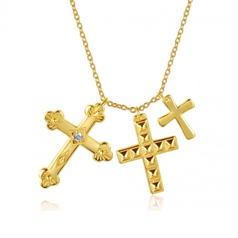 Collana Con Pendente A Croce Catena In Argento Sterling S925 Con Pendenti In Rame Strass Gioielli Hip Hop Retro