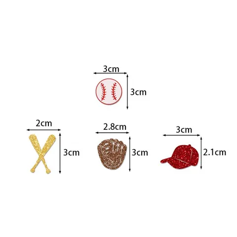 Baseball Confetti Glitter Paper Bat Glove Cap Shaped Sequins For Sports Theme Birthday Party Table Decoration