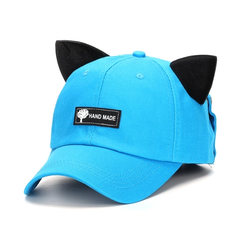 Baseballkappe Mit Katzenohren Und Integrierter Pilotenbrille Trendige Neuheit Verstellbarer Sonnenschutz Polyester Outdoor Hut