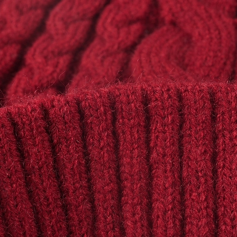 Berretto Invernale Da Donna Con Pompon Maglia A Trecce Fodera In Pile Caldo Berretto In Maglia