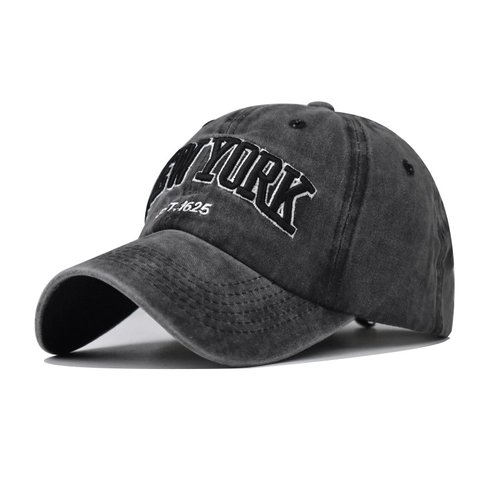 Cappellino Da Baseball In Cotone Lavato Vintage Stile Retrò Distressed Ricamo New York Cappello Regolabile Uomini Donne