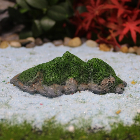 Mini Island Model Simulation Resin Rock Moss Micro Landscape Decoration For Succulent Garden Pot Fish Tank Accessory