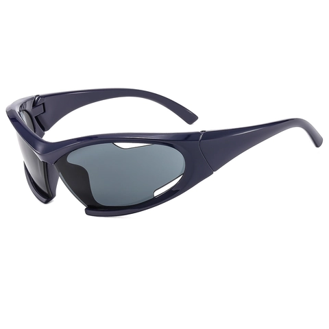 Sports Sunglasses PC Frame PC Lens UV400 Protection Wrap Around Y2K Future Tech Alien Shape For Men Women