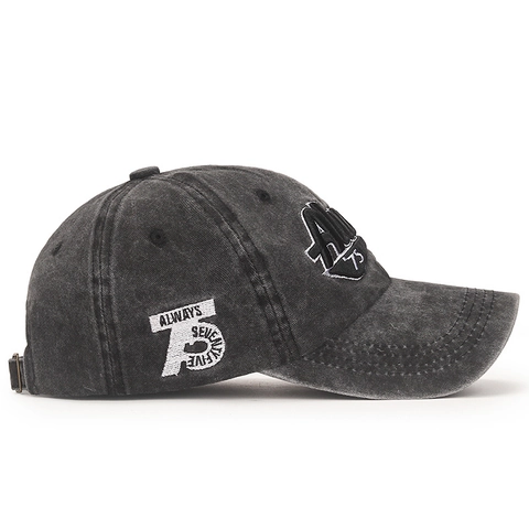 Vintage Gewaschene Baumwolle Baseballkappe Für Herren Damen Retro Distressed Always 75 Stickerei Verstellbar Sonnenhut