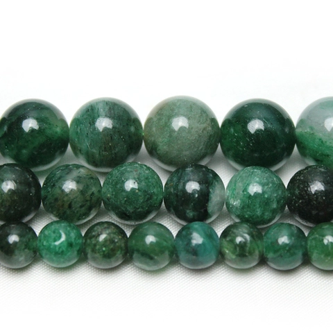 Perle Di Pietra Di Mica Verde Naturale Rotonde Perline Sciolte Per La Creazione Di Gioielli Fai Da Te Accessori