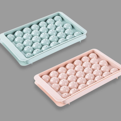 Runde Eiswürfelschale Form Mit Deckel Kugel Eiskugelmacher Kunststoff Kühlschrank DIY Eismaschine Für Getränke Modern