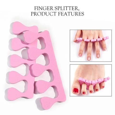 Hartvormige Teen Spreiders Zachte EVA Spons Vinger Verdelers Voor Manicure Pedicure Nagelkunst Roze