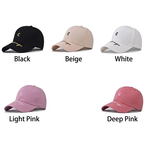 Cappello Da Baseball In Cotone Lavato Con Ricamo Lettera C E Chicago Regolabile Traspirante Stile Streetwear Casual