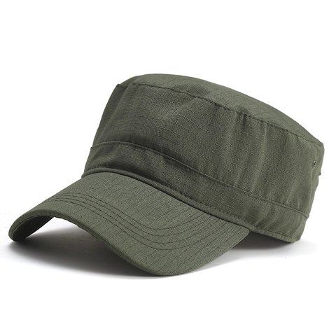 Unisex Camouflage Cadet Cap Cotton Polyester Flat Top Military Hat Sun Protection Outdoor Tactical Patrol Cap For Adult