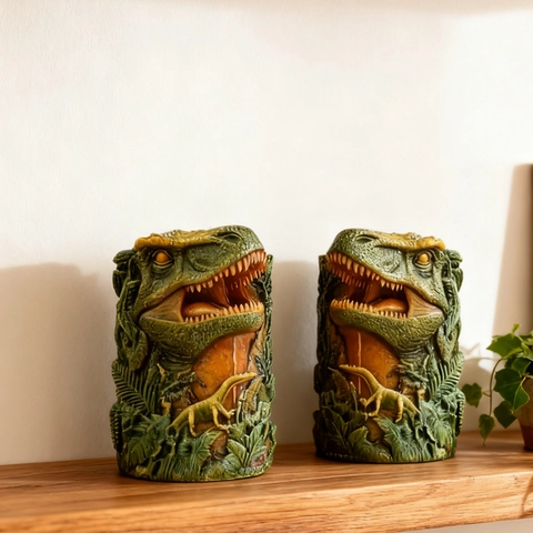 Dinosaur T-Rex Relief Silicone Mold For DIY Aromatherapy Candle Handmade Soap Diffuser Stone 3D Creative Crafting