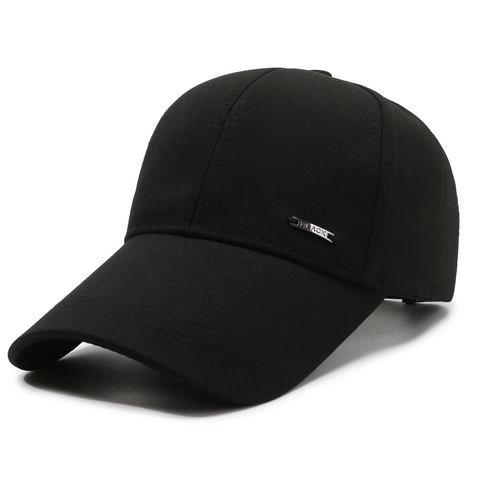 Gorra De Béisbol Ala Larga Sombrero Protección Solar Color Sólido Mezcla Algodón Minimalista Informal Aire Libre Unisex Placa De Metal