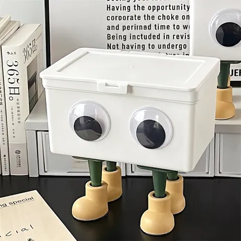 Kunststoff Klappdeckel Aufbewahrungsbox Staubdicht Schreibtisch Organizer Für Schreibwaren Karten Zubehör Modernes Design