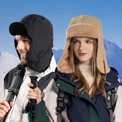 Gorro De Trampero Invierno Poliéster Acolchado Forro De Piel Sintética Orejeras Cortavientos Cálido Esquí Exterior Unisex