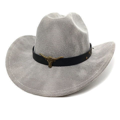 Cappello Da Cowboy Occidentale In Poliestere Con Fibbia A Testa Di Toro In Metallo Retrò Motivo Serpente Tie Dye Unisex