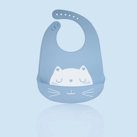 Baby Silicone Bib Waterproof Food Grade Material Adjustable Soft Feeding Saliva Towel Cartoon Pattern For Toddler Infant