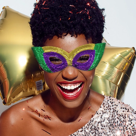 Mardi Gras Pailletten Veer Hoofdband Gemaskerd Bal Carnaval Haaraccessoires Franse Lelie Kroon Hoofddeksel Voor Volwassenen