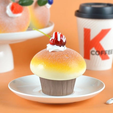 Realistischer Künstlicher Cupcake Kühlschrankmagnet PU Slow Rebound Simulation Lebensmittelmodell Haus Küche Deko Foto Requisite