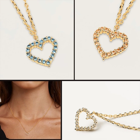 Herz Anhänger Halskette 925 Sterling Silber Zirkonia Vollschliff Minimalistisch Elegant Schlüsselbeinkette Geschenk