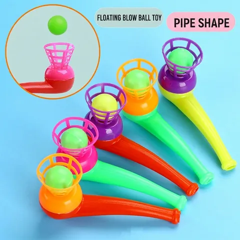 Floating Ball Pipe Toy Plastic Lung Capacity Training For Children Educational Balance Control Retro Classic Fun