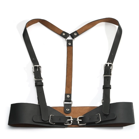 Damen PU Leder Körpergeschirr Gürtel Verstellbare Weste Stil Korsett Punk Gothic Streetwear Taille Mode Accessoire