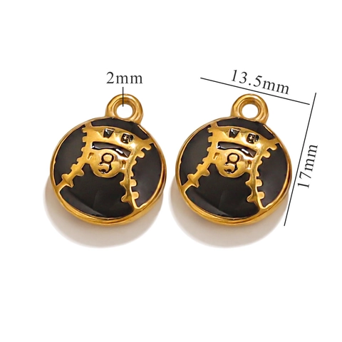 Ciondoli Sportivi In Acciaio Inossidabile Smalto Calcio Pallavolo Baseball Per Creazione Di Gioielli DIY Accessori