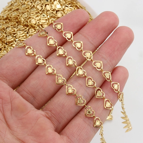 Catena A Maglia In Acciaio Inossidabile Cuore Ovale Cava Goffrata Per Creazione Gioielli DIY Collane Accessori Stile Nicchia